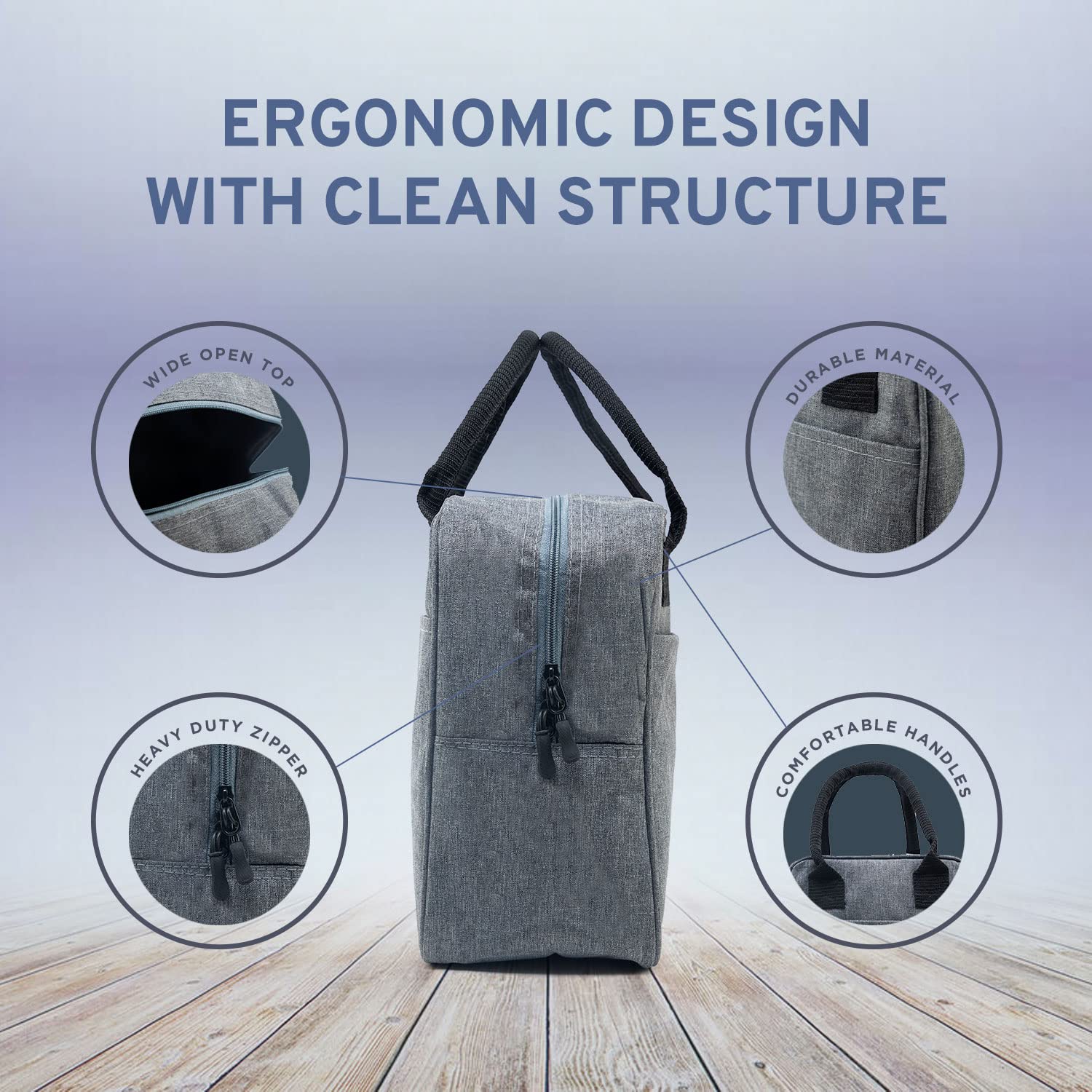 Urban Pro Insulated Lunch Bag Travel Nylon Storage Tiffin Bag